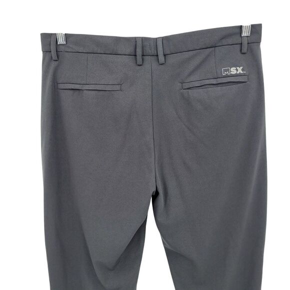 MSX By Michael Strahan 4-Way Stretch Quick Dry Polyester Pants L Gray Athleisure - Picture 8 of 11